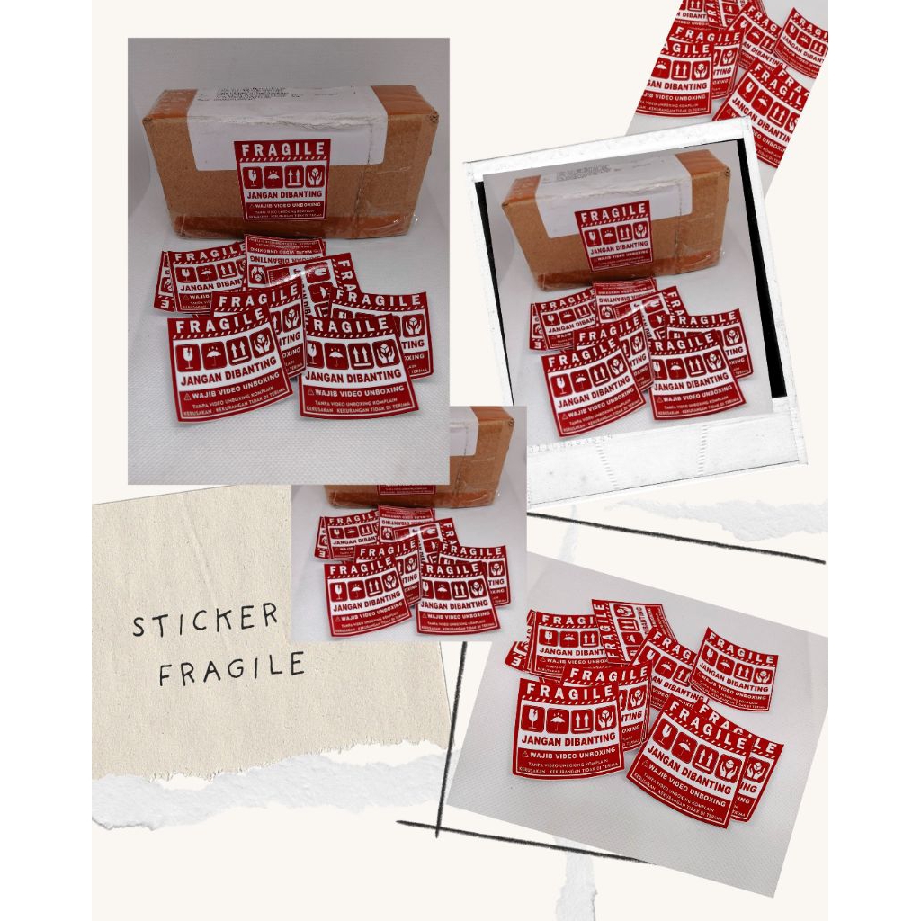 Stiker Fragile / Jangan Dibanting – Label Pengiriman Barang Pecah Belah
