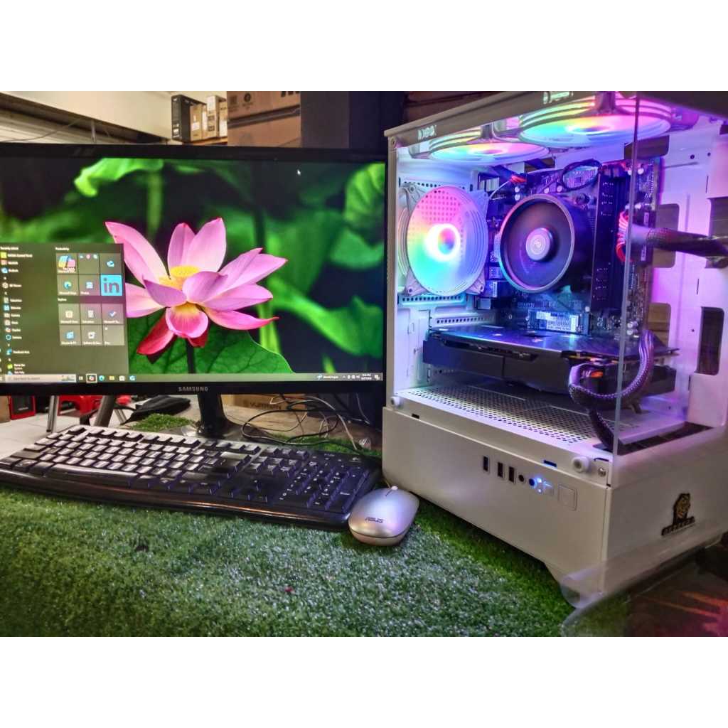 Paket Komputer CPU intel core i7 generasi 10 untuk Gaming, Editing, Desain Office + Monitor