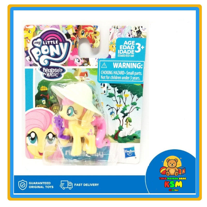 My Little Pony Friendship is Magic Fluttershy Set Figure Toy with Hat & Flower Hasbro Original
