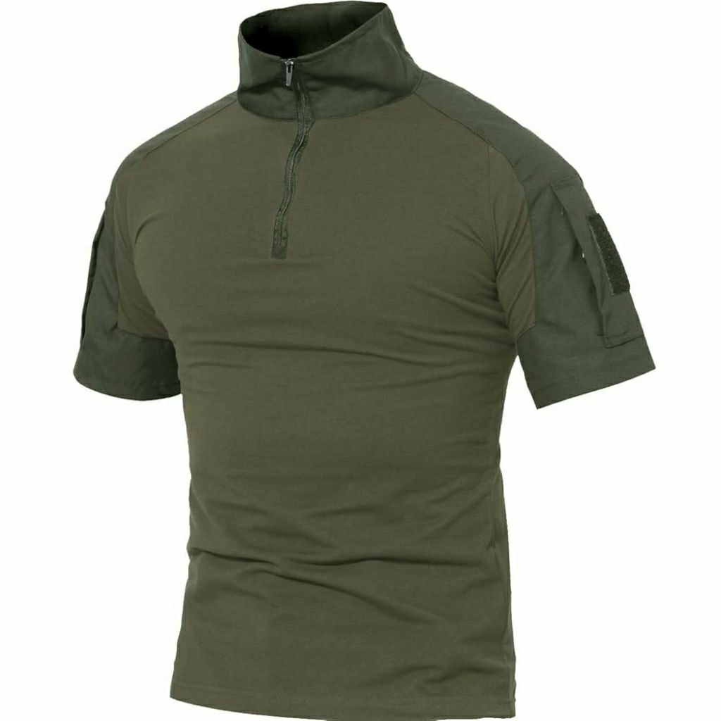 KAOS BAJU BDU TACTICAL LENGAN PENDEK VELCRO
