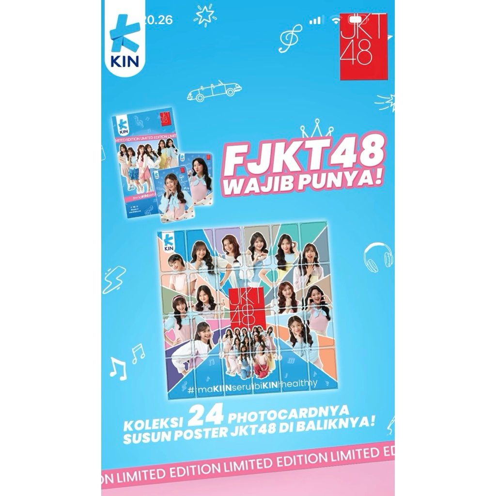 OFFICIAL Photocard JKT48 x Kin Yoghurt original limited edition