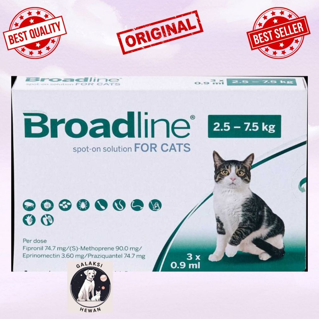 BROADLINE for cats 2.5 - 7.5kg ( 0.9ml ) 100% original