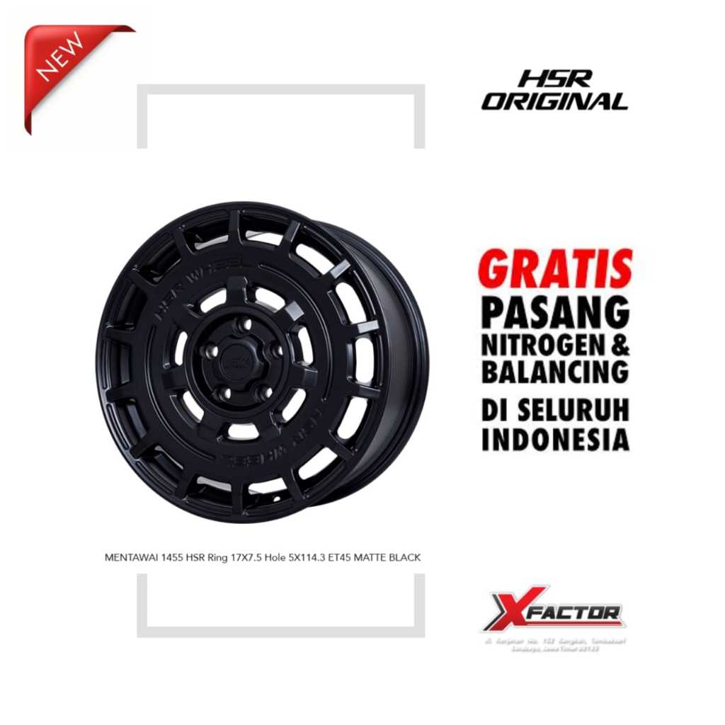 VELG MOBIL HSR R17 HSR MENTAWAI R17X7.5 H 5X114,3 ET45