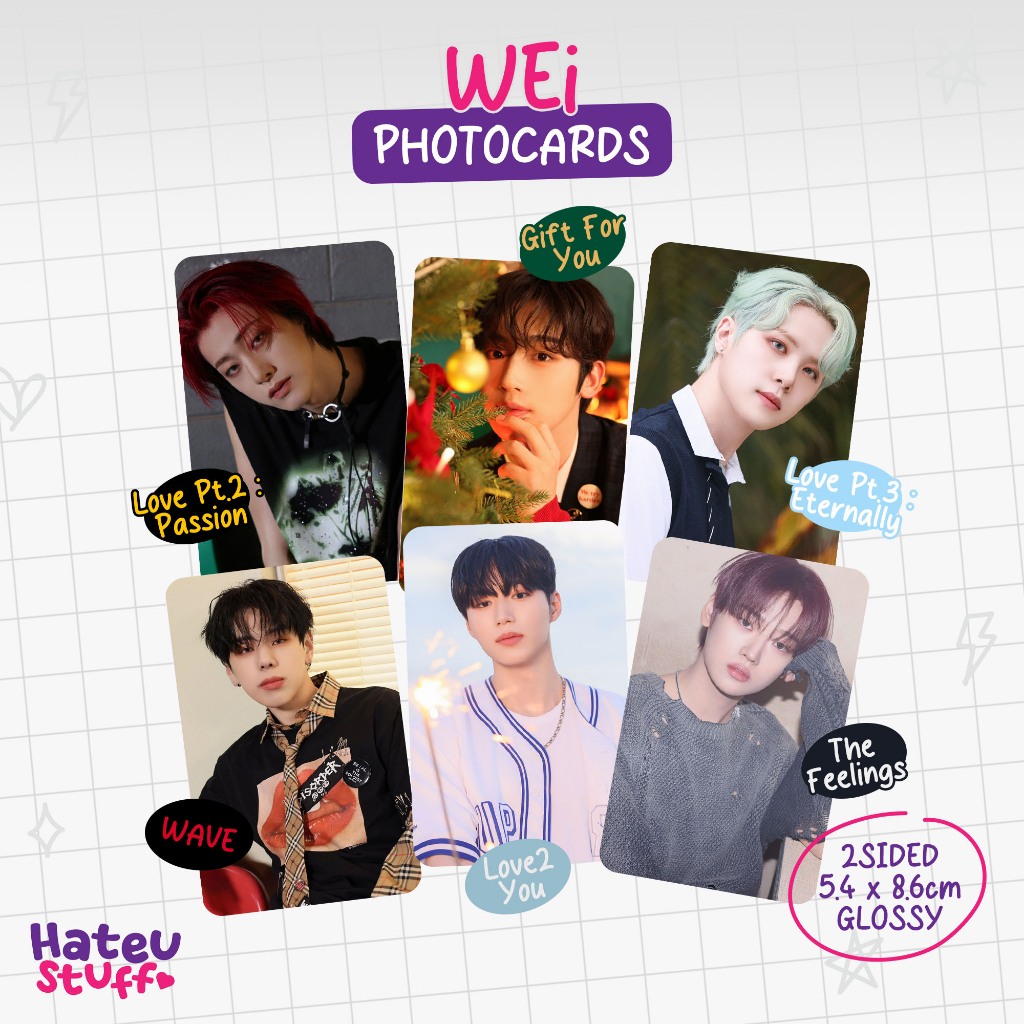 [all-in 2/2] WEi Unofficial Photocard The Feelings, Love2You, WAVE, Etternally, Gift For You, Passio
