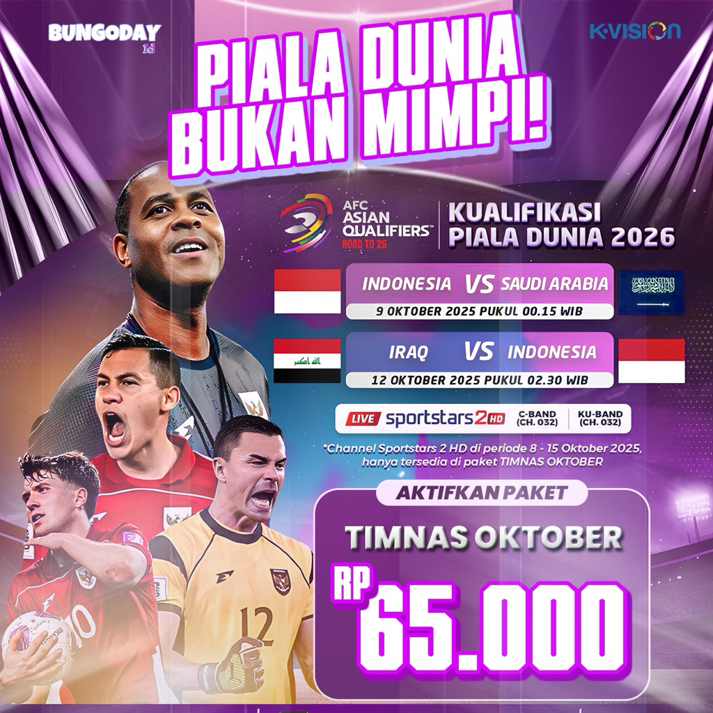PAKET TIMNAS KVISION PIALA DUNIA TERMURAH