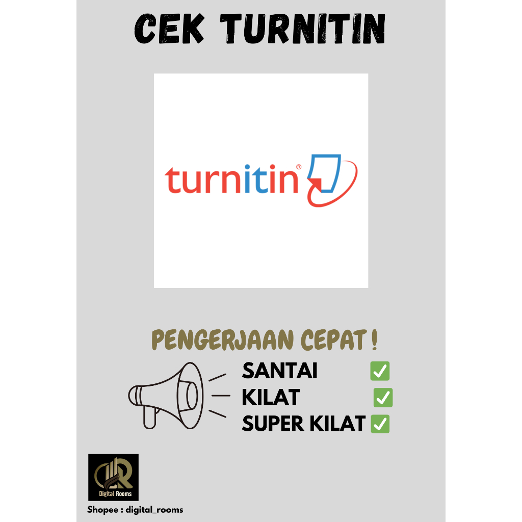 ROOMS CEK TURNITIN Plagiarisme Turnitin No Repository Akses Pribadi Cek Turn-in Layanan Menurunkan P