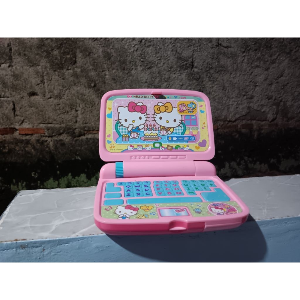 mainan laptop anak Sanrio hello Kitty original cek video