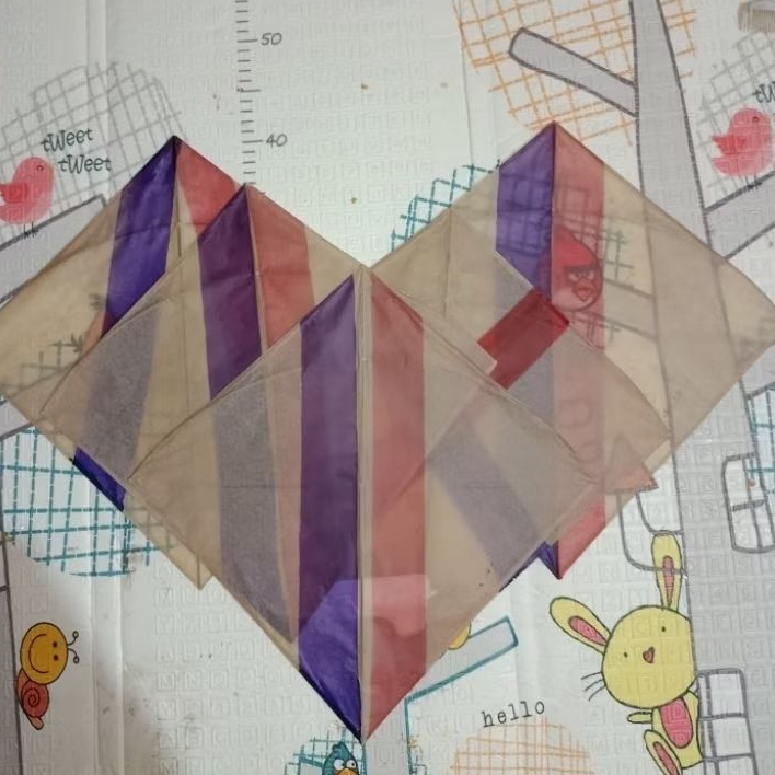 ( 100 Pcs) Layangan Aduan Layangan Jabrug Arku Rapih Kertas Coklat Ukuran 54 Isi Motif Pulas Random