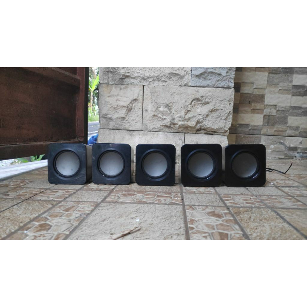 Speaker Philips Surround Set Front Rear & Center Bekas Home Theater