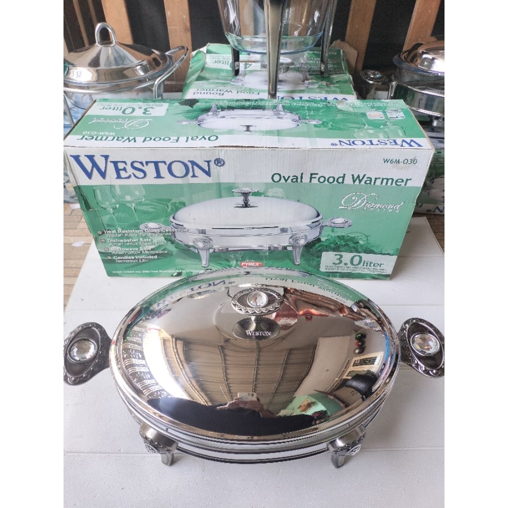 3LITER OVAL FOODWARMER DIAMOND WESTON/PRASMANAN/WADAH SAJI
