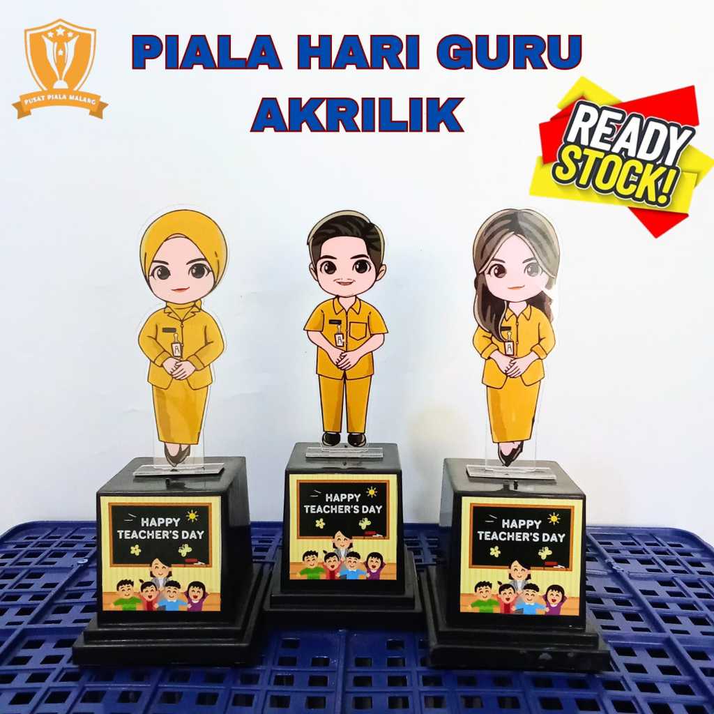 Piala Hari Guru | Dinas Coklat PNS | Hadiah Hari Guru Plakat Guru Plakat Hari Guru | Piala Akrilik M