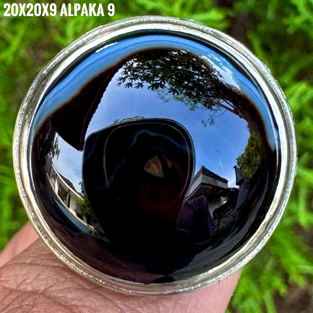 Cincin Batu Akik Natural Black Solomon