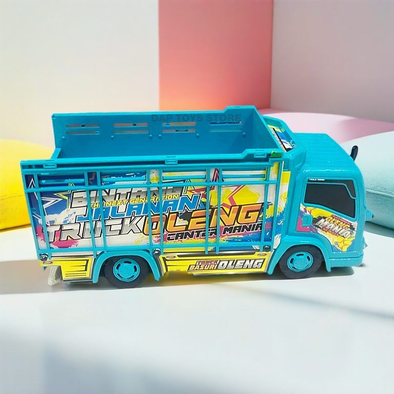 Mainan Truk Oleng Basuri - Miniatur Truk Oleng Ada Musik & Lampunya - Hadiah Ulang Tahun Anak2