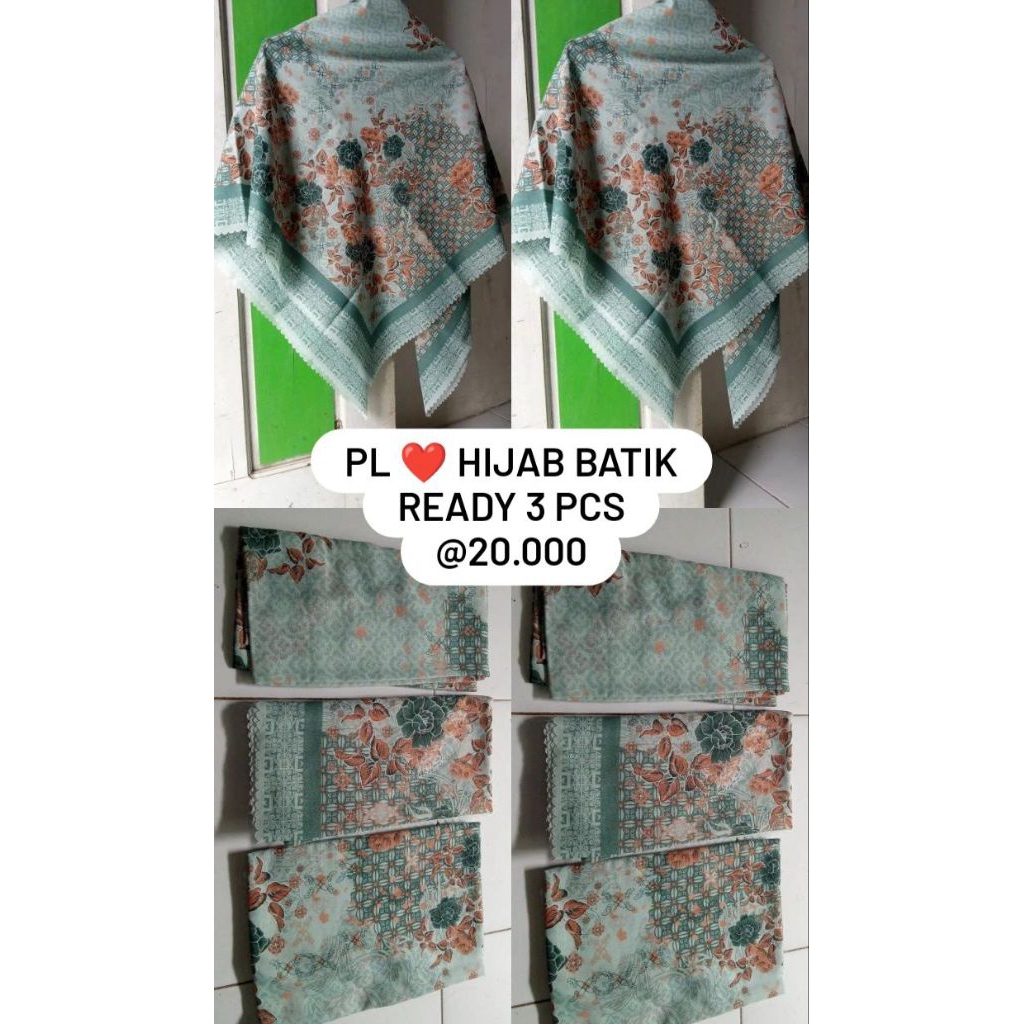 PL HIJAB BATIK HIJAU TOSCA