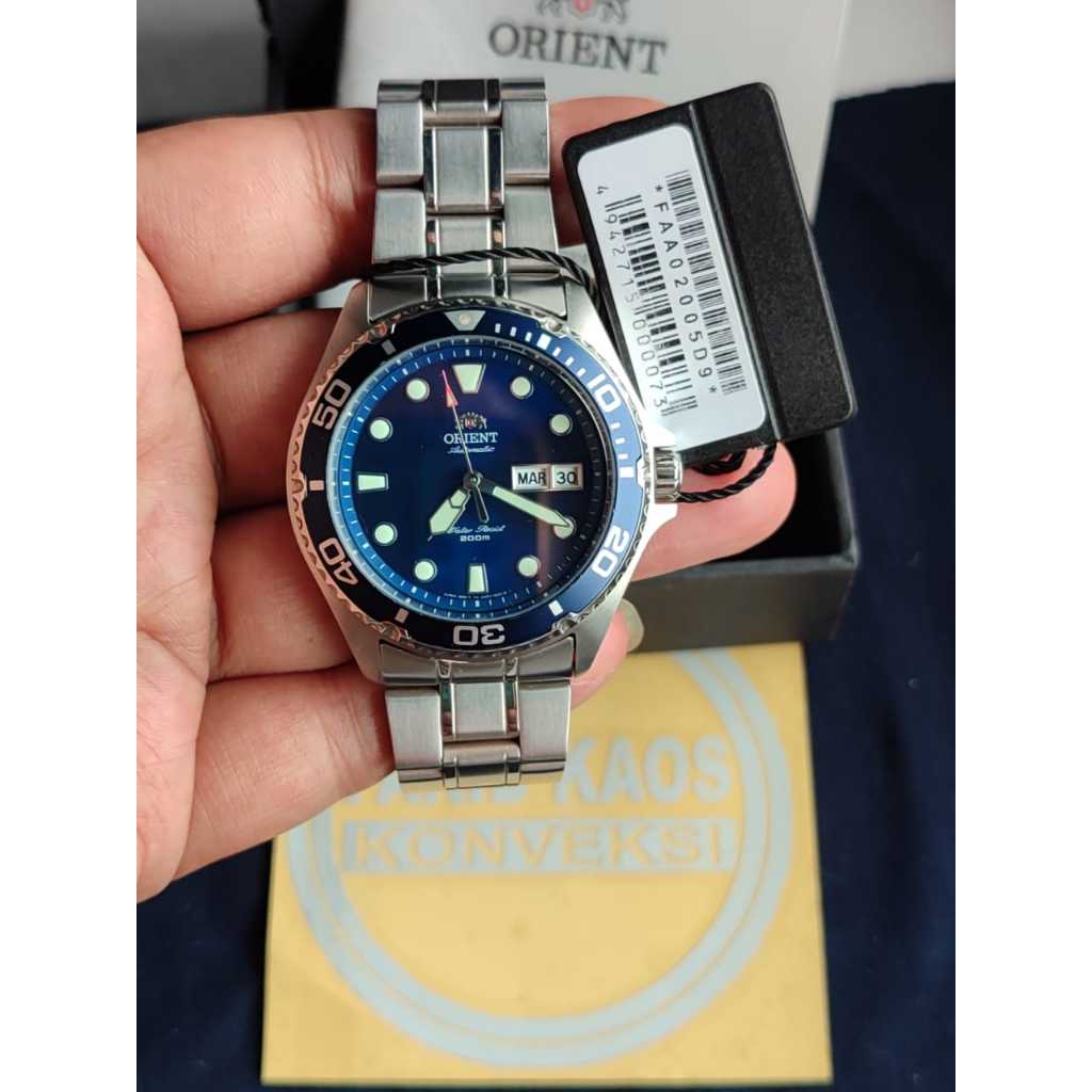 Jam Tangan Orient FAA02005D Automatic Ray II Blue Dial 200M Second