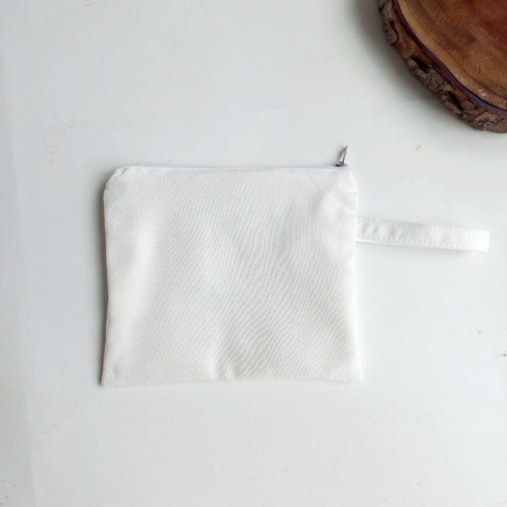 Canvas Zipper Pouch | Dompet Kanvas Ritsleting Polos HP Makeup Serbaguna Souvenir Packaging