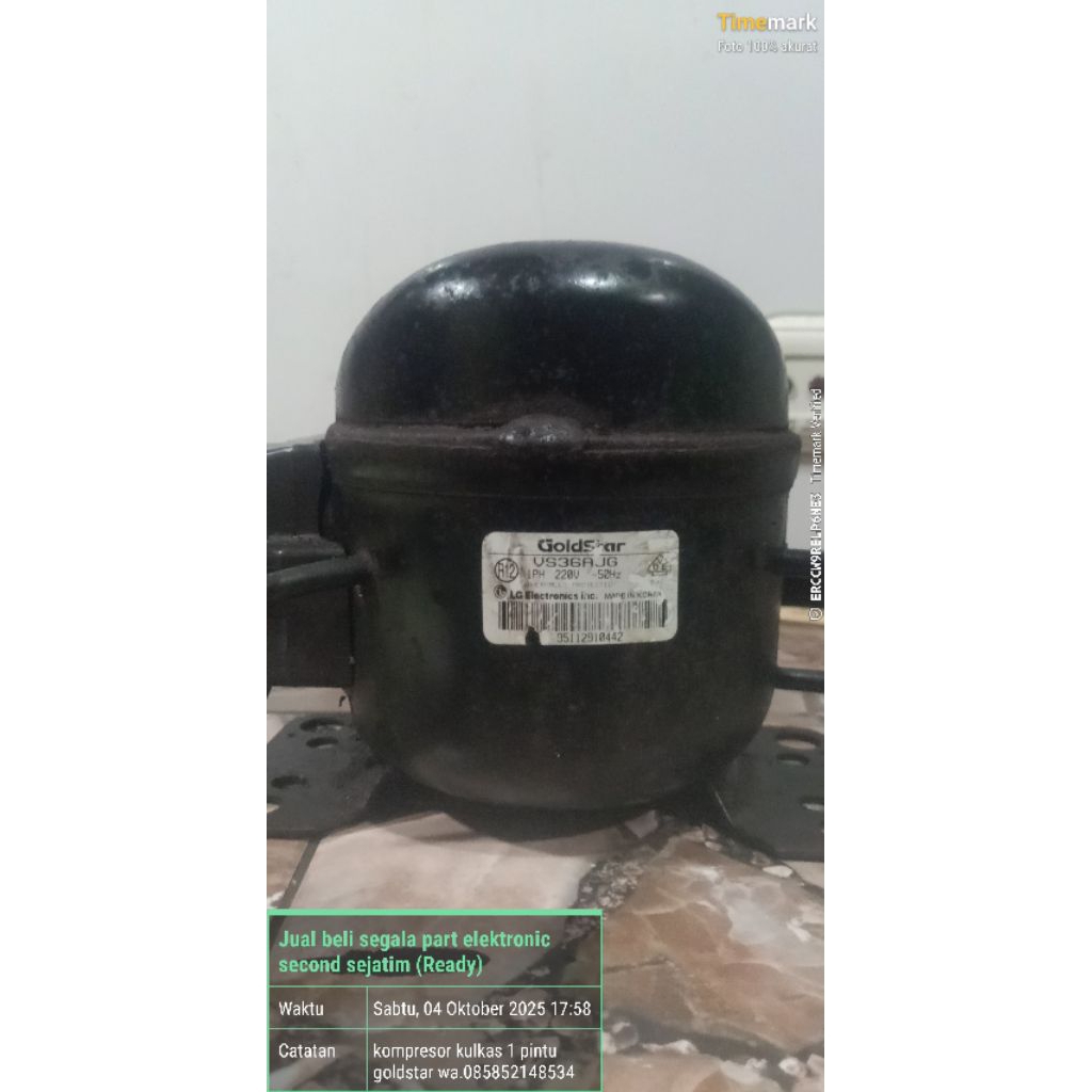 kompresor kulkas 1 pintu goldstar