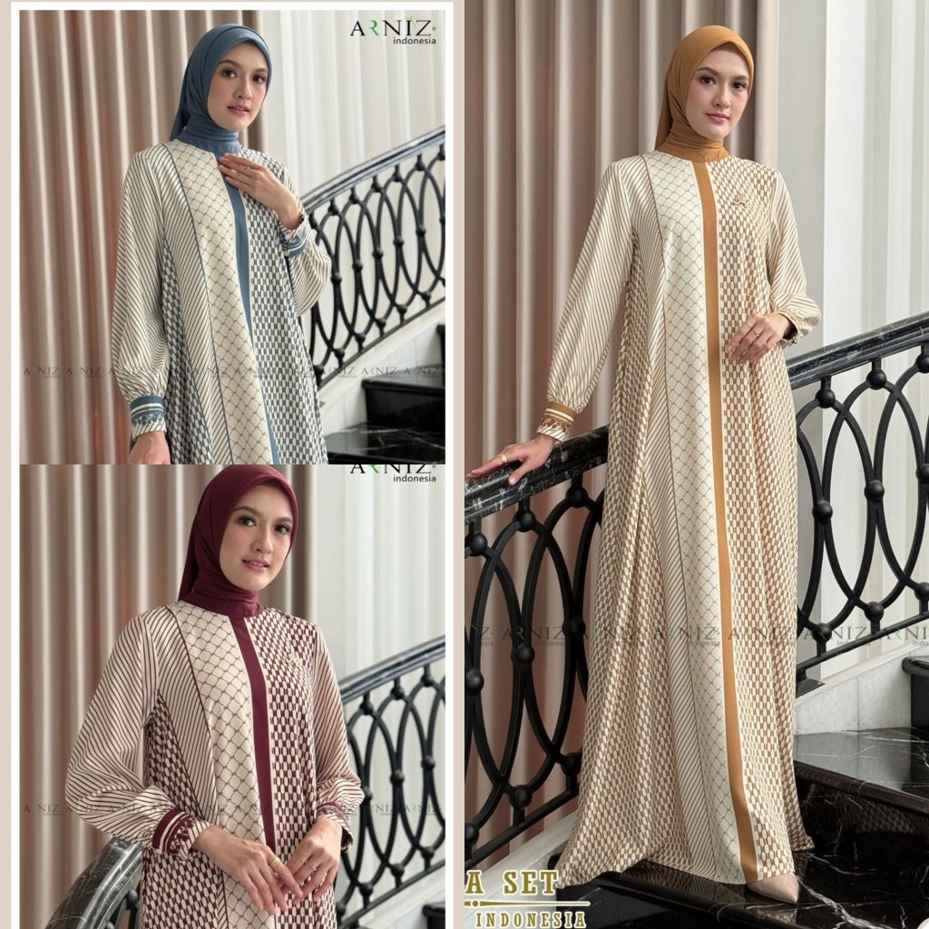 Liona Dress Set jilbab By Arniz Collection Terbaru