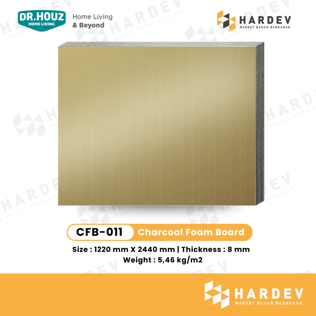 DR.HOUZ - Charcoal Foam Board - CFB 011 Metal (Wall Board)