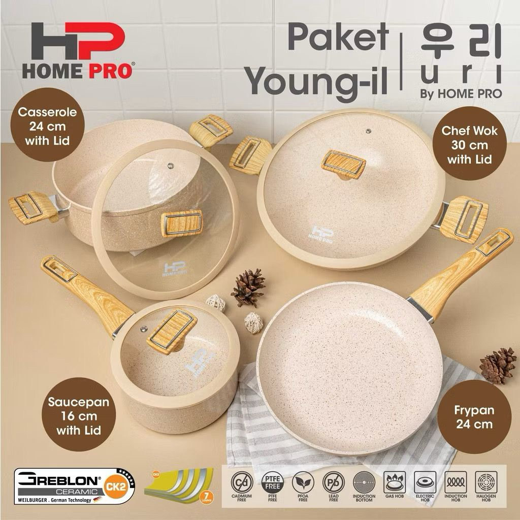 Home pro uri series granite ceramic young_il set frypan