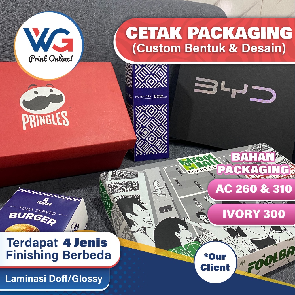 Soft Box Custom Kemasan Packaging Kertas Ivory Art Carton