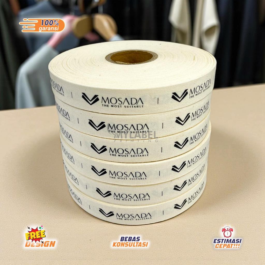 label katun/piterban import  tipis dan halus custom