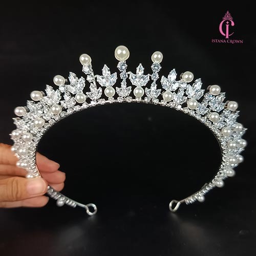 Mutiara zircon crown  - Mahkota Pengantin zircon Viral - Aurel Crown