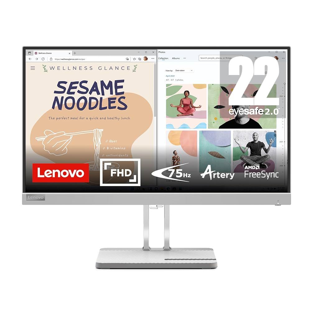 Monitor 22" Inch Lenovo L22e-40 FullHD hdmi - LED 22inch AMD Freesync 75Hz