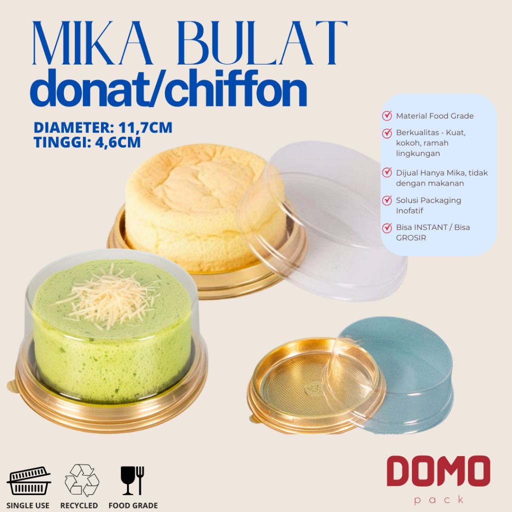 Tray mika Donat/Chiffon / Tray Mika Kue / Kotak Mika Donat Chiffon Bolu