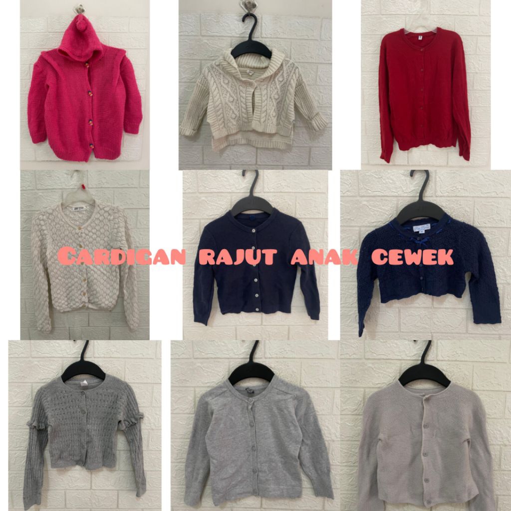 cardigan rajut anak cewek pe el
