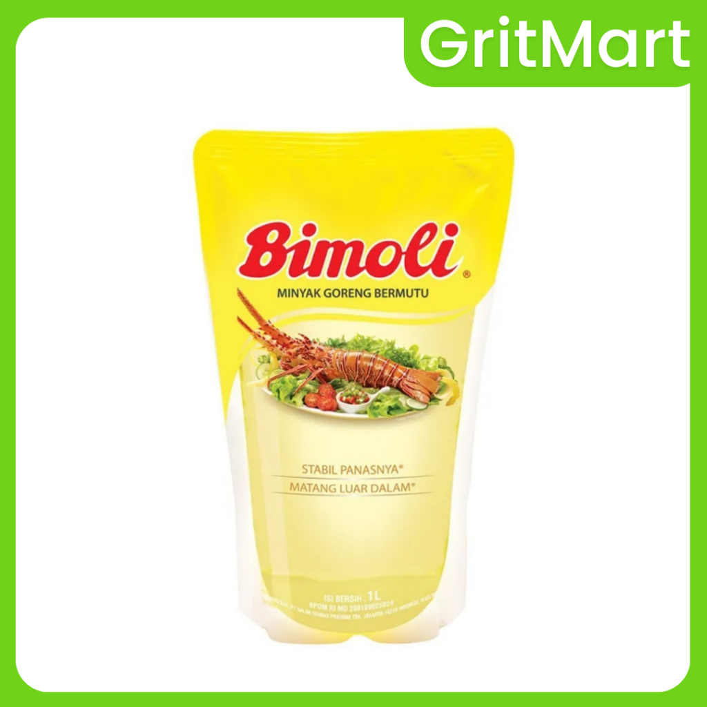 Minyak Goreng Bimoli 1 Liter Pouch I Premium, Lezat, Hemat Harian