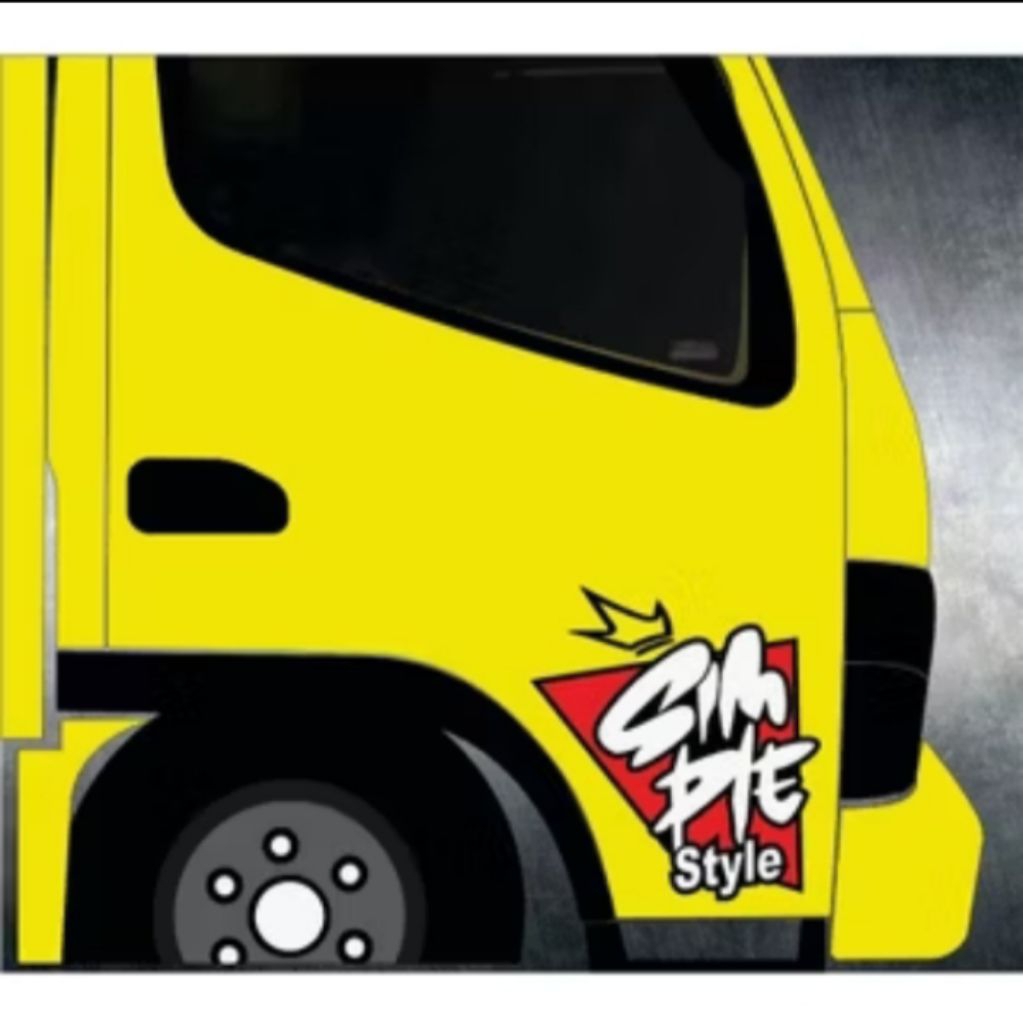 cutting sticker pintu samping truk truck canter code 22