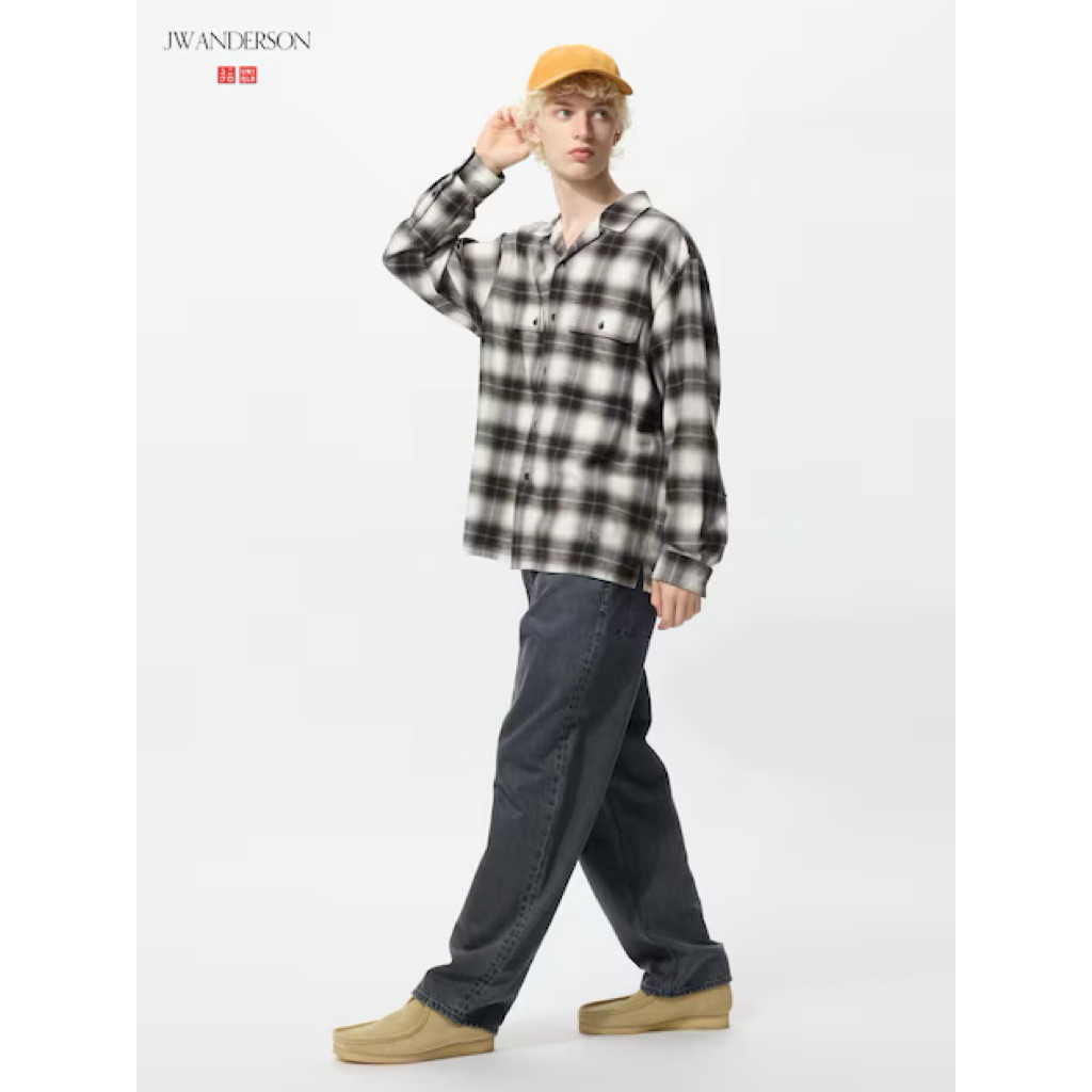 UNIQLO X JW Anderson Jeans Lurus Pria Straight Denim Trousers Original