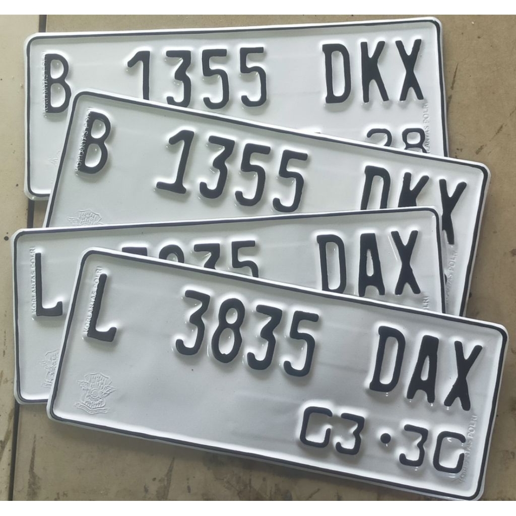 PLAT NOMOR MOTOR FONT BARU
