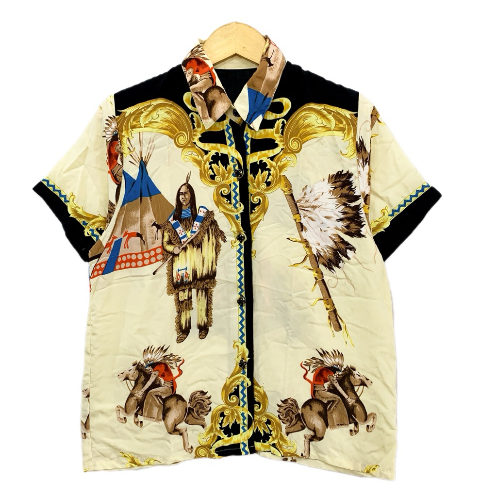 kode M124 Size M-L lokal Kemeja vintage kemeja mewah kemeja sultan kemeja silk kemeja polyster kemej