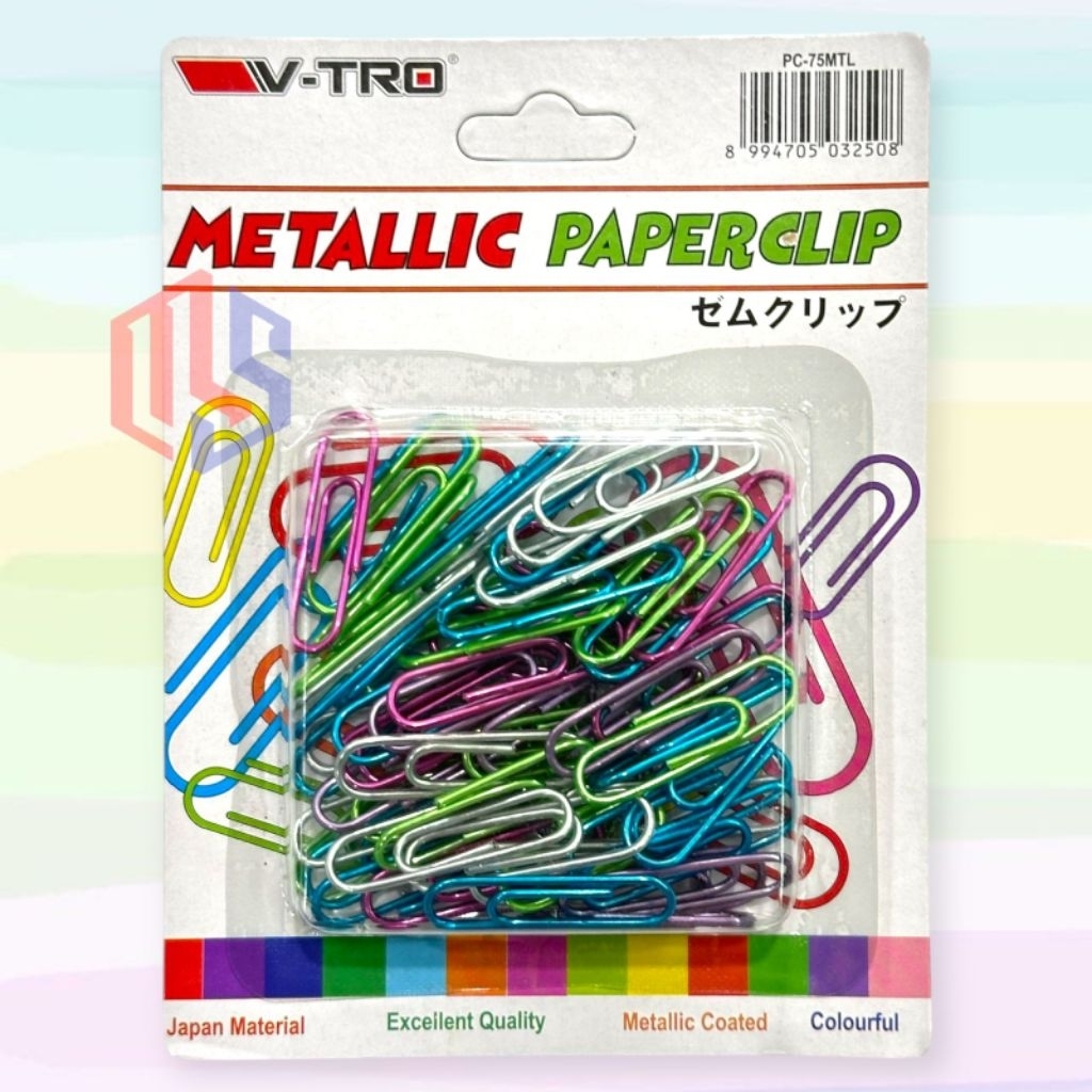Paper Clip Metalic PC 75-MTL