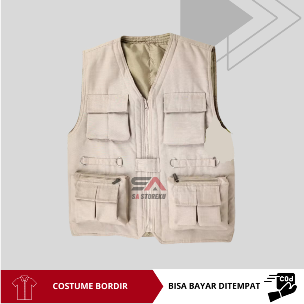 ROMPI TACTICAL OUTDOOR MULTIFUNGSI ROMPI CARGO BANYAK SAKU / VEST / TACTICAL / RIPSTOP /