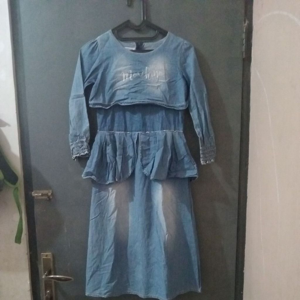 Preloved PL gamis anak denim