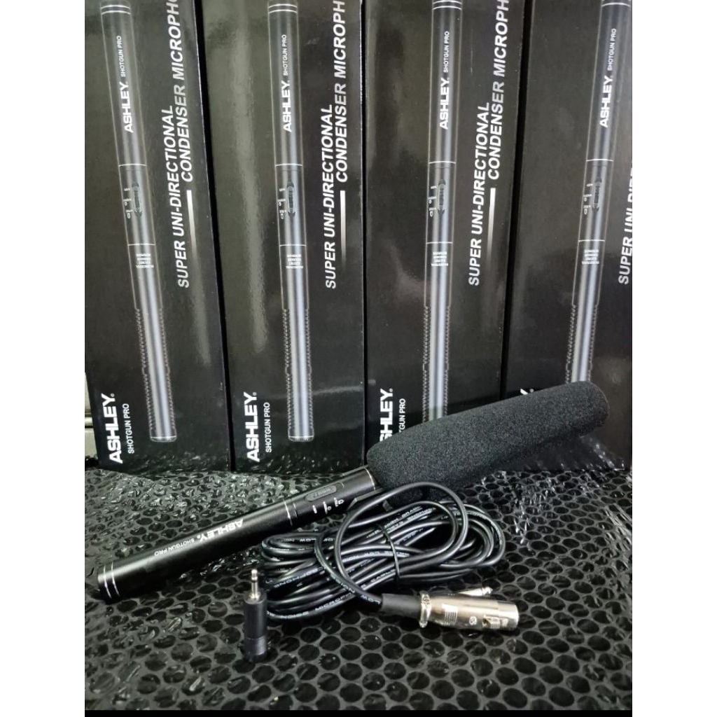 Mic Kabel Condenser Ashley Shotgun Pro Original CONDENSOR Microphone
