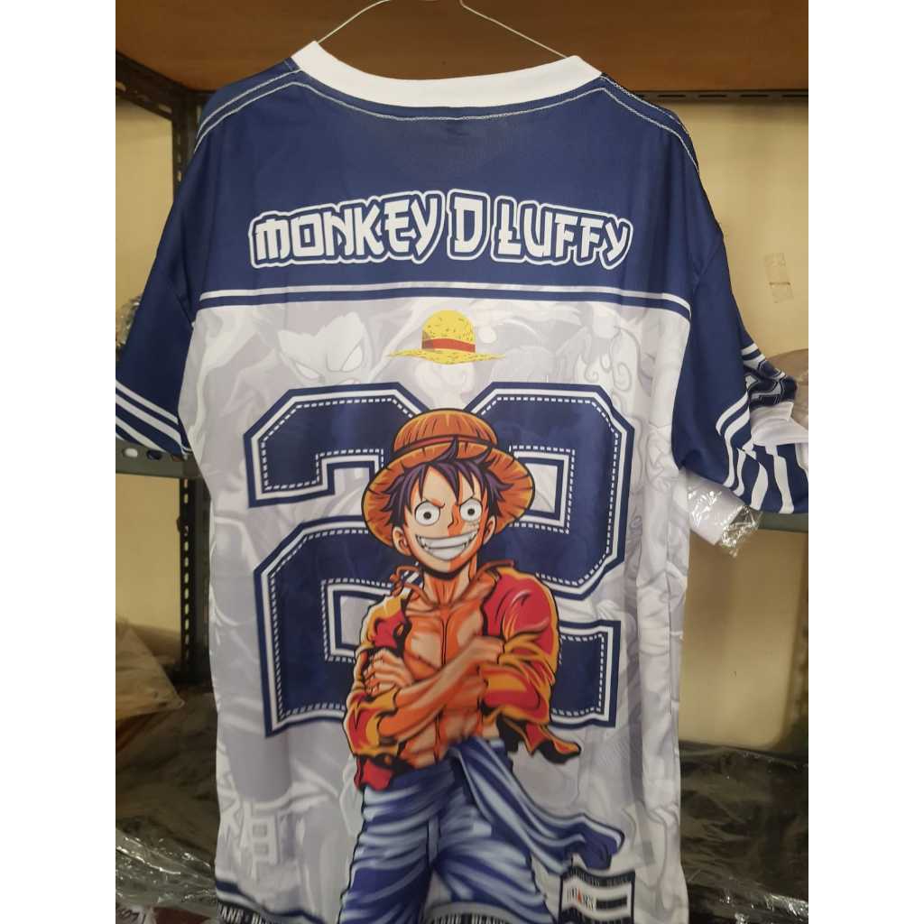 Jersey Anime series number One Piece monkey Dluffy / FOTO REAL