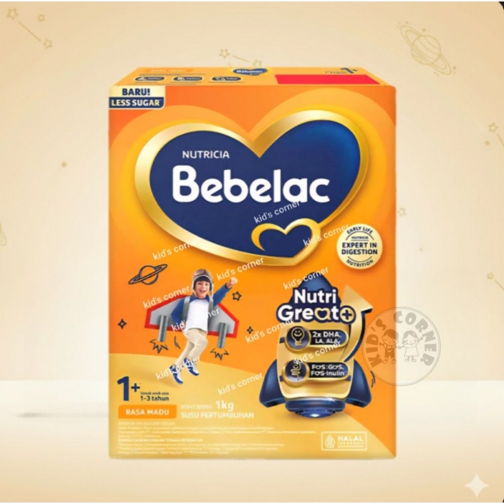 Bebelac 3 ( 1+ ) 1000gr madu susu pertumbuhan nutricia KEMASAN BARU BEBELAC 1+VANILA 1KG