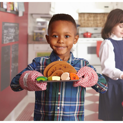 Melissa      Deluxe wooden barbecue grill and rotisserie set     24-piece set includes wooden food i