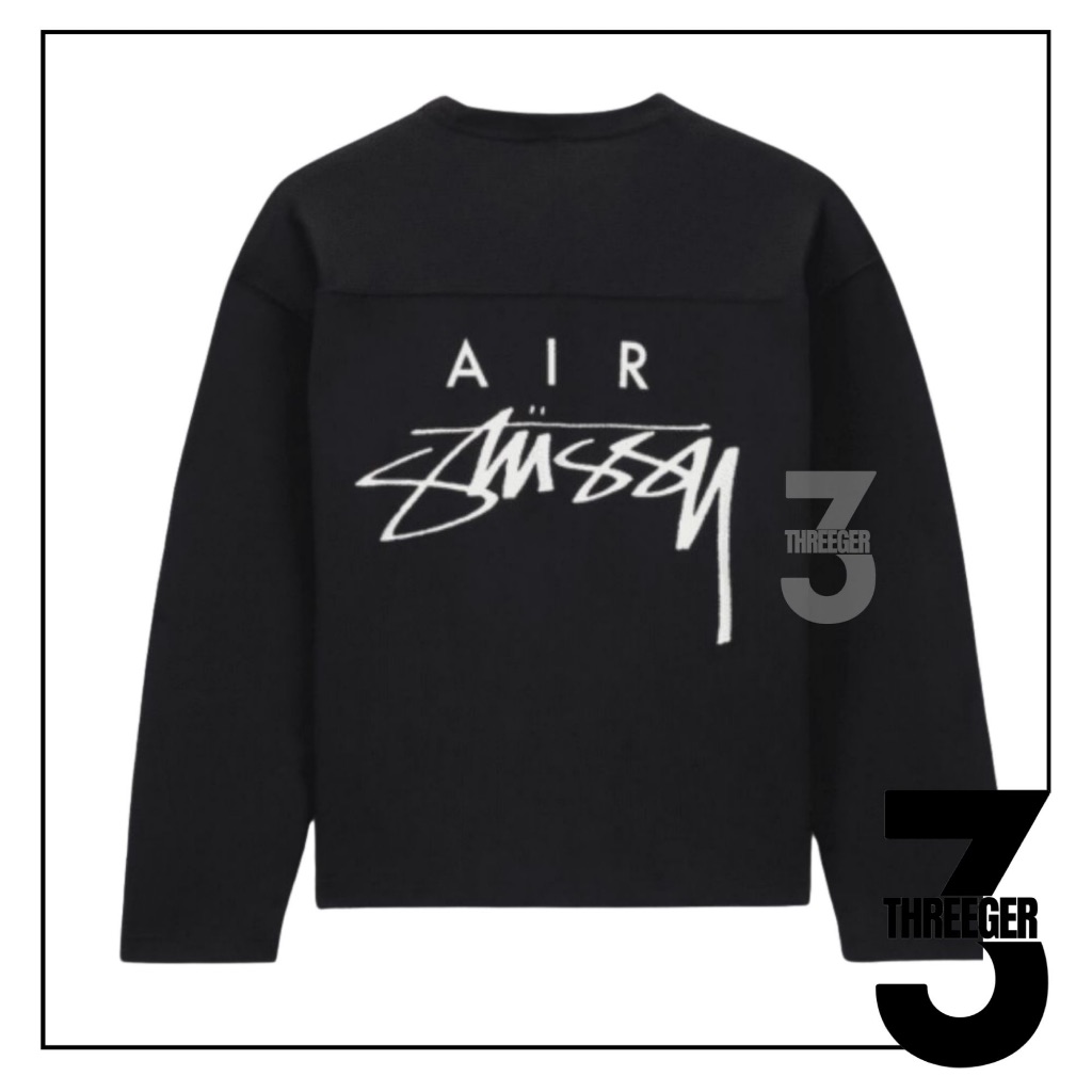 Stussy x NIKE Long Sleeve Tee Black Original Authentic