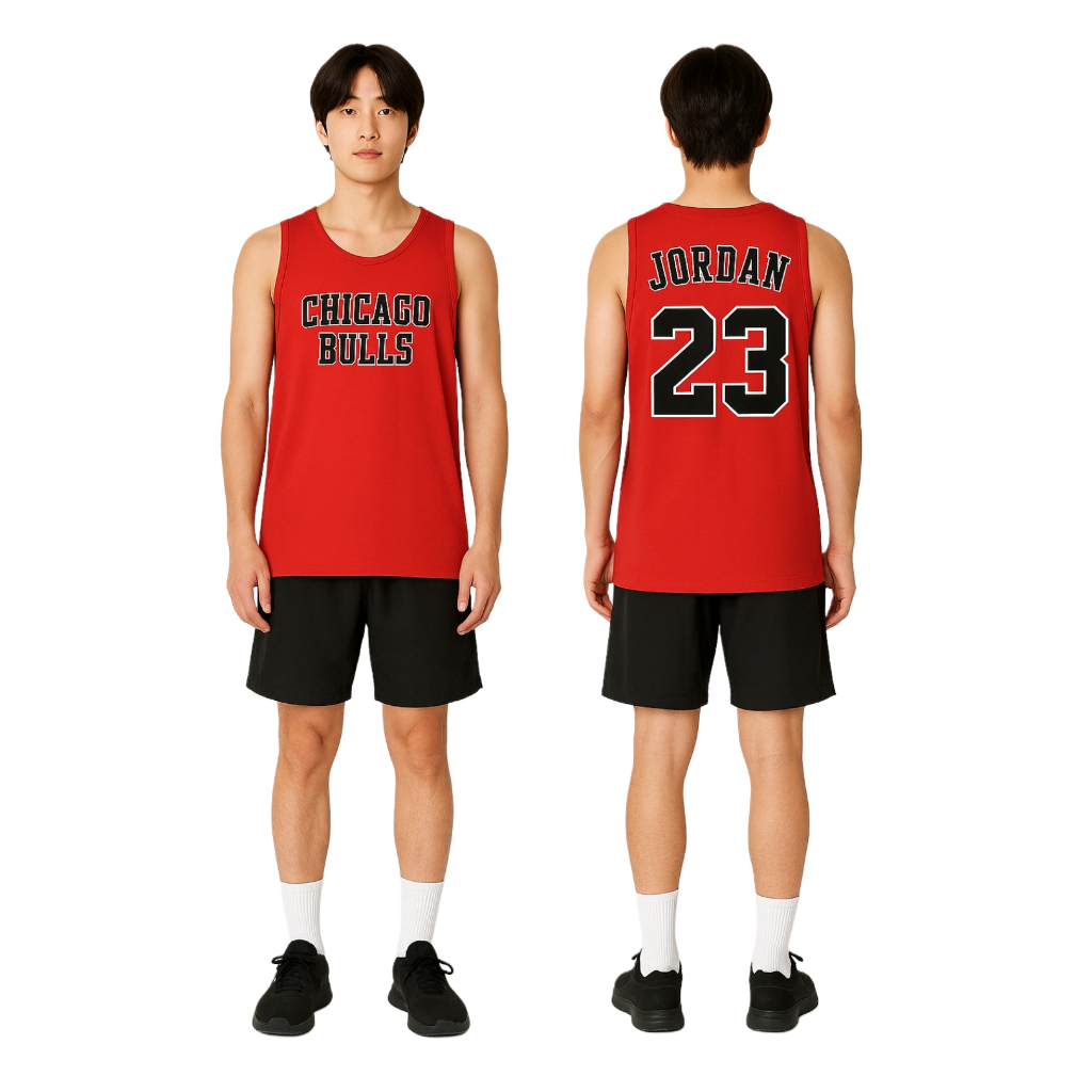 Jersey Basket Pria Wanita Tanpa Lengan/Singlet Jersey Kutung Kaos Basket Pria Wanita/Singlet Gym