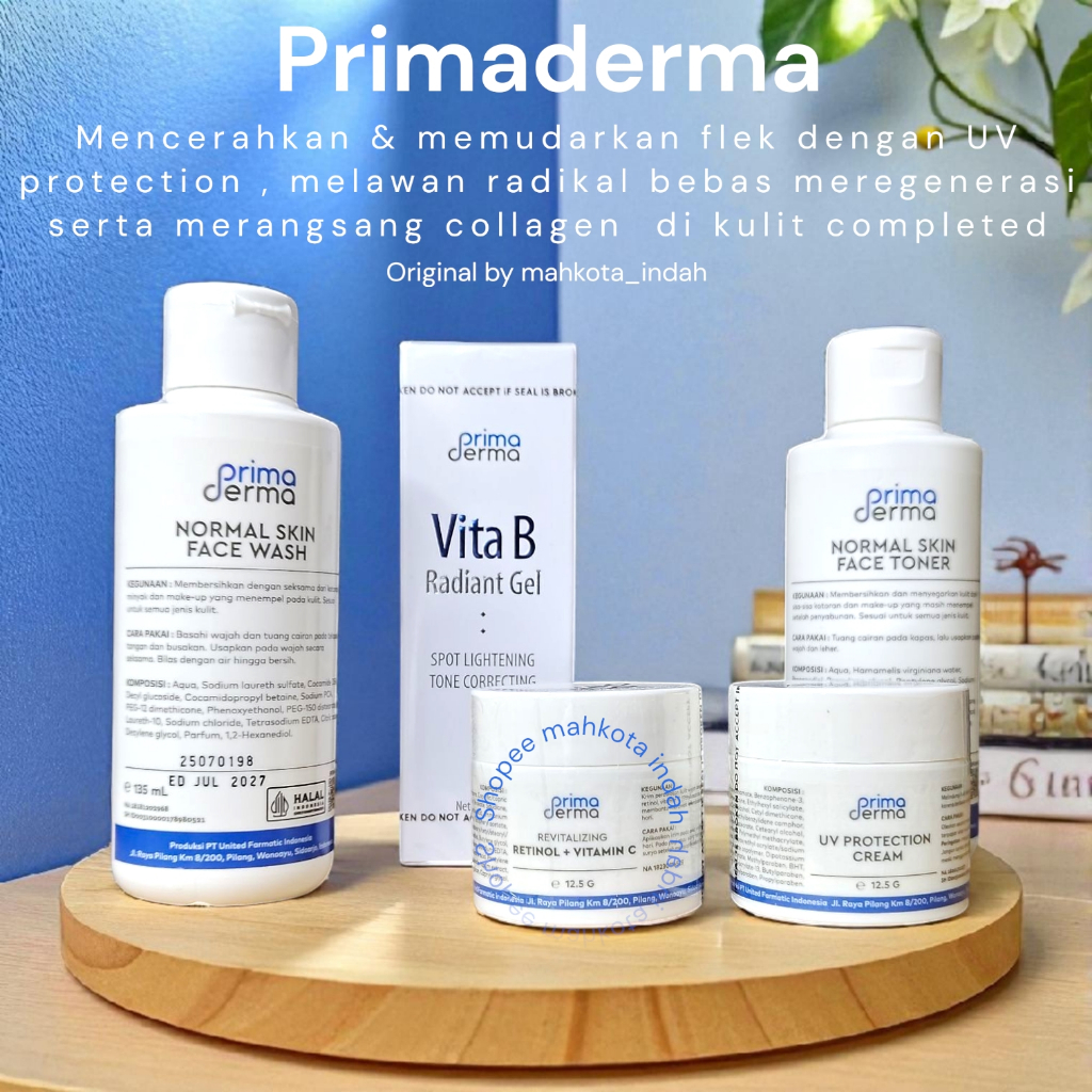 PRIMADERMA Paket Booster Collagen Anti-Aging & Glowing with Retinol & Vitamin C dan B