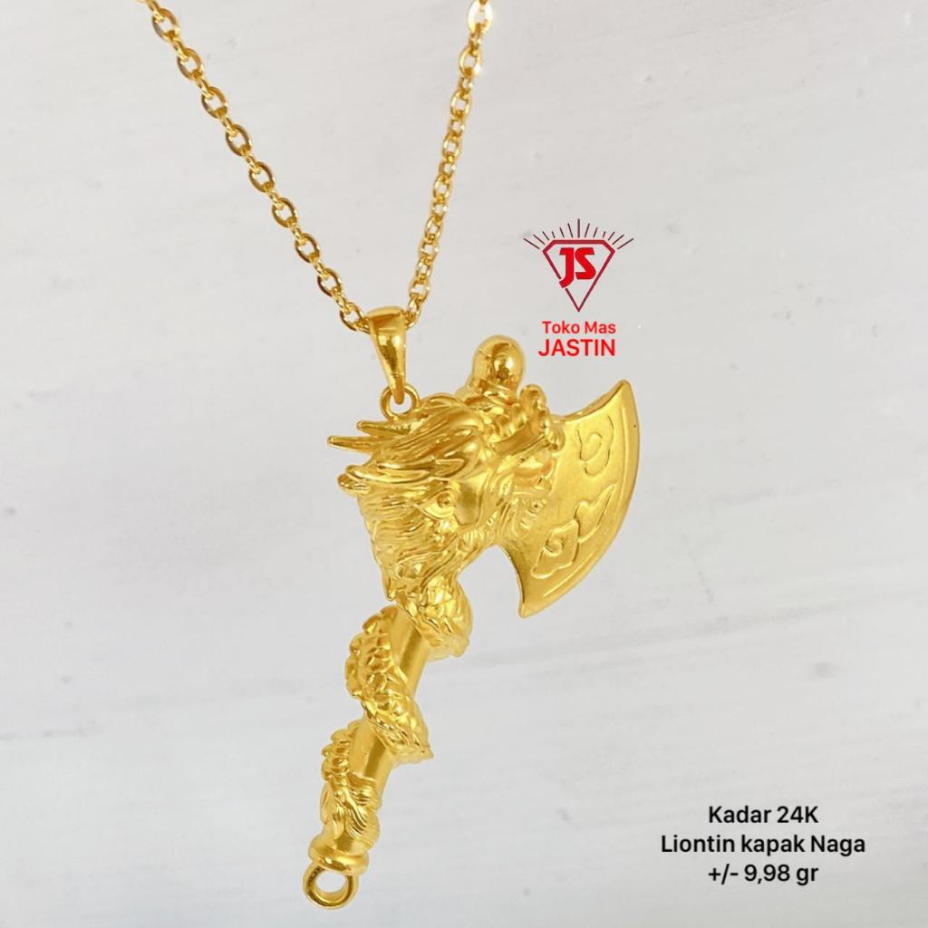 liontin new fashion kapak naga emas 24k-9999
