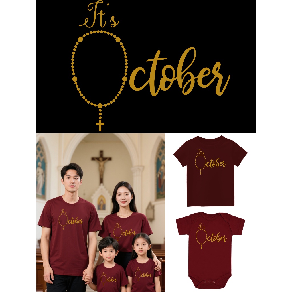 Kaos Rosario Kaos Bunda Maria Kaos Katolik Its October