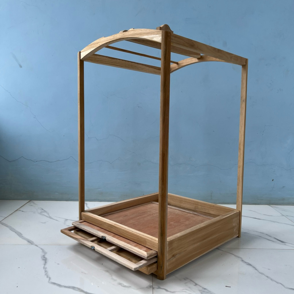 COER SANGKAR AMBRUKAN SANGKAR UNTUK RUJI SENAR DAN RUJI FIBER TINGGAL RAKIT BAHAN FULL KAYU JATI