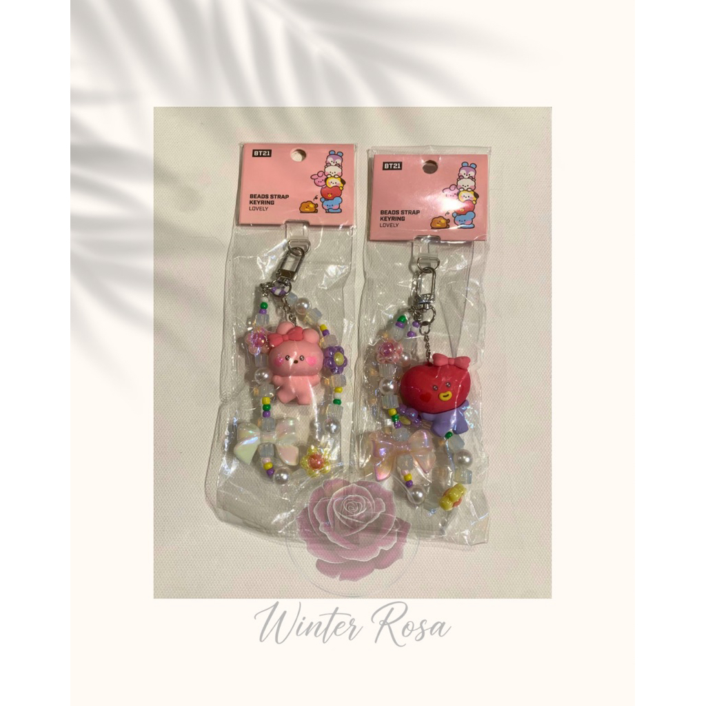 SALE  BT21 Lovely Beads Keyring Cooky Tata