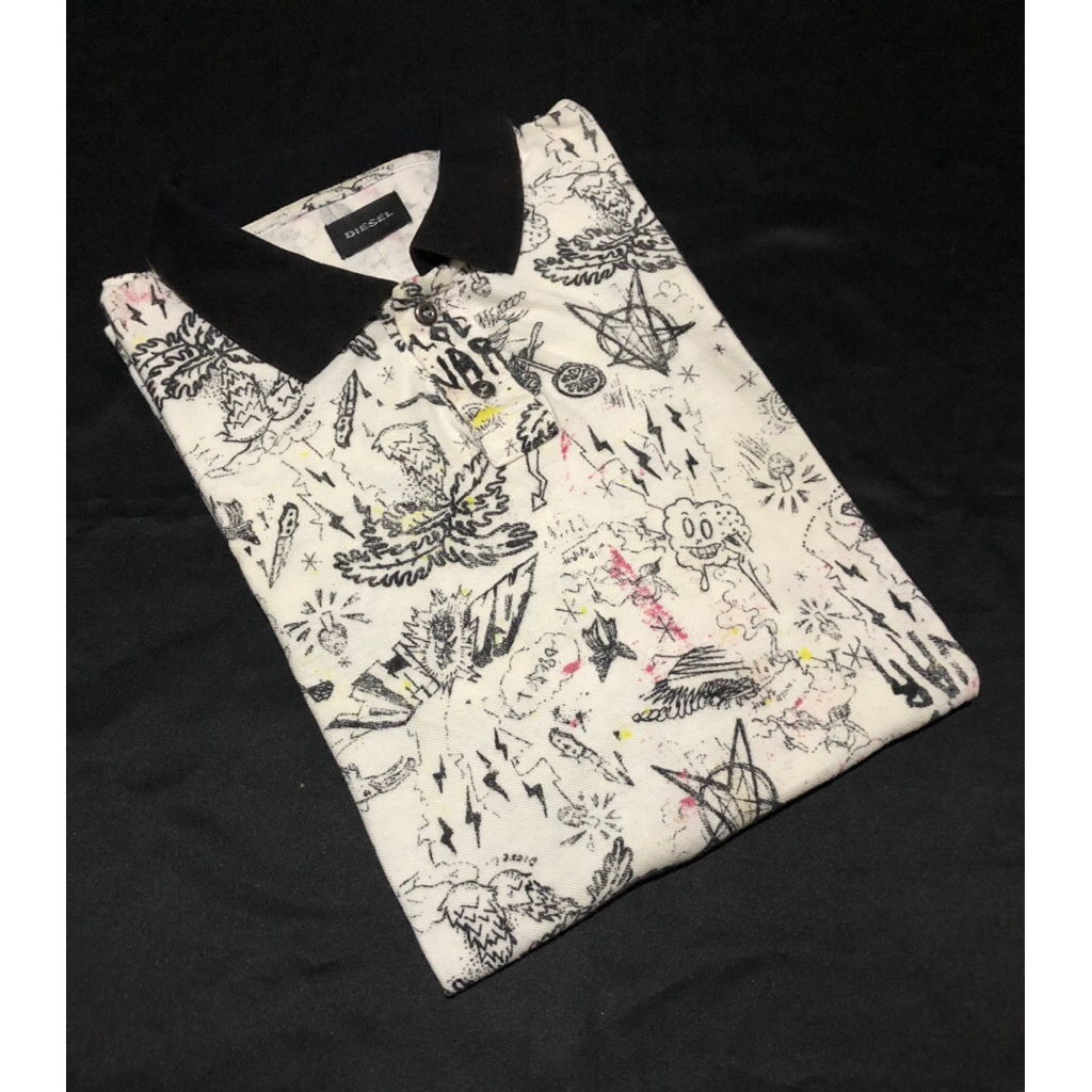 DIESEL ALL OVER PRINT POLO SHIRT SECOND ORIGINAL